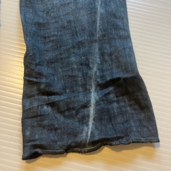 Parsley and Sage Button UpTunic Top Small Oversized 3/4 Sleeve Pocket Hi Low - Picture 3 of 8